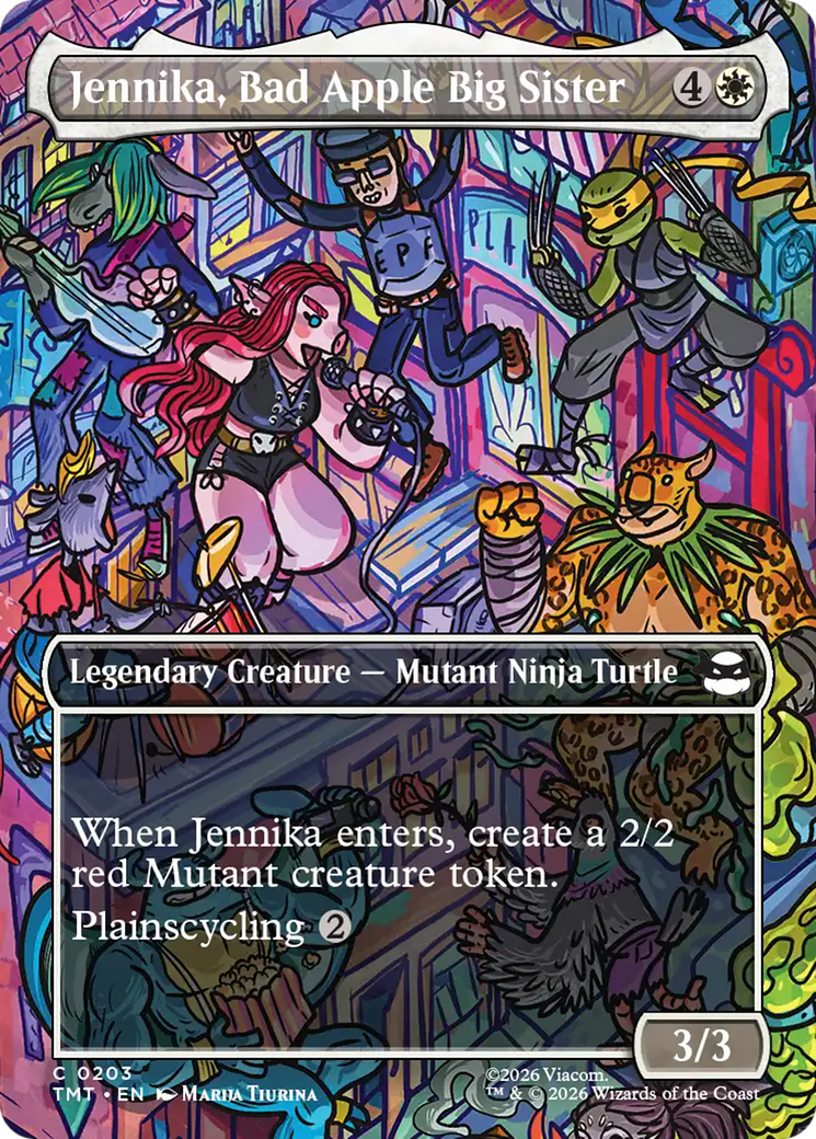Jennika, Bad Apple Big Sister (Borderless) [Teenage Mutant Ninja Turtles] | Cards and Coasters CA