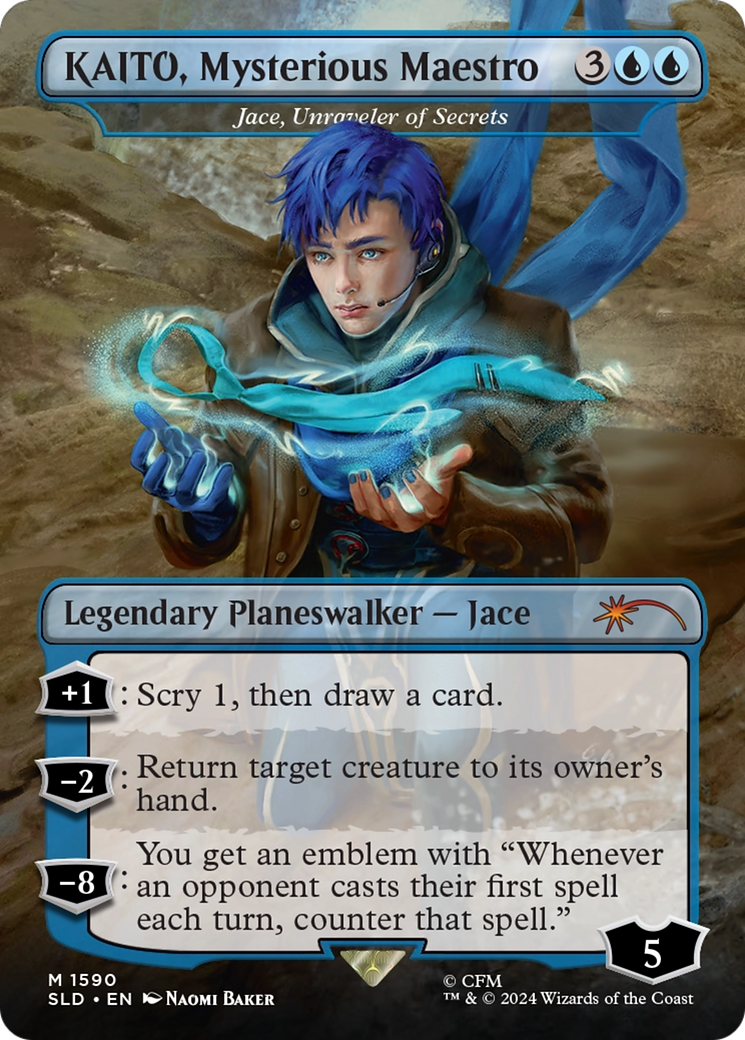 KAITO, Mysterious Maestro - Jace, Unraveler of Secrets [Secret Lair Drop Series] | Cards and Coasters CA