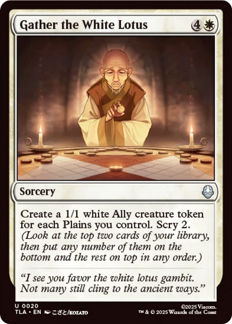 Gather the White Lotus [Avatar: The Last Airbender] | Cards and Coasters CA