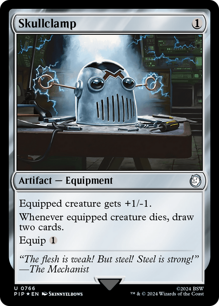 Skullclamp (Surge Foil) [Fallout] | Cards and Coasters CA
