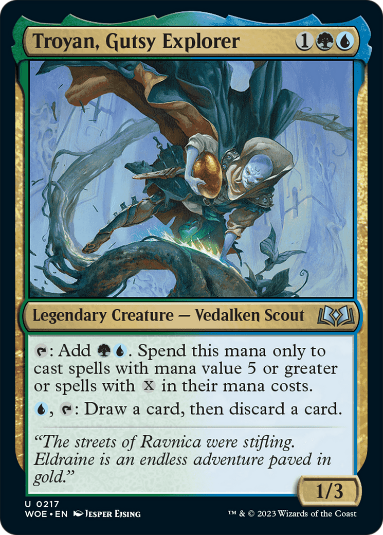 Troyan, Gutsy Explorer [Wilds of Eldraine] | Cards and Coasters CA