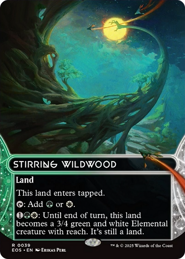 Stirring Wildwood (0039) (Borderless) [Edge of Eternities: Stellar Sights] | Cards and Coasters CA