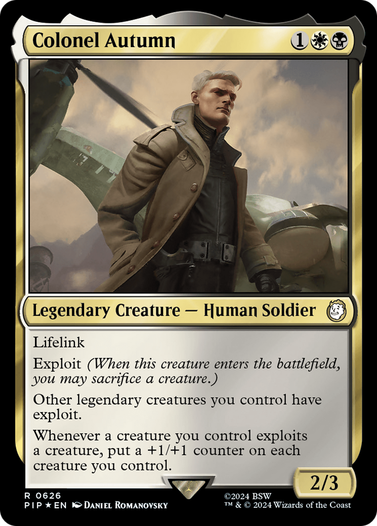 Colonel Autumn (Surge Foil) [Fallout] | Cards and Coasters CA