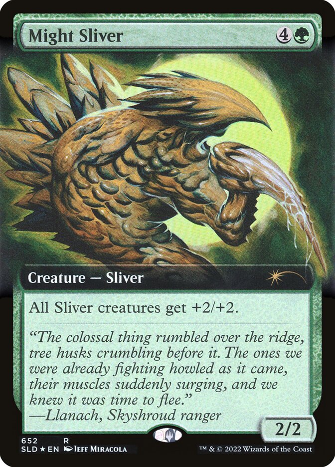 Might Sliver (Extended Art) [Secret Lair Drop Promos] | Cards and Coasters CA