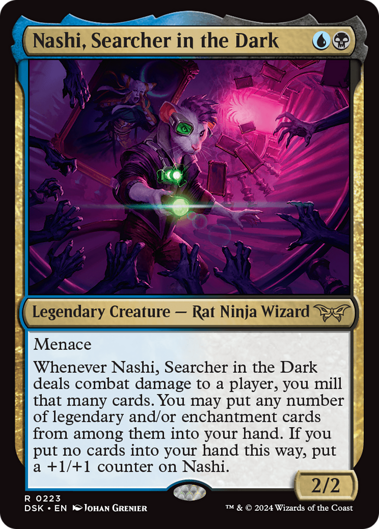 Nashi, Searcher in the Dark [Duskmourn: House of Horror] | Cards and Coasters CA