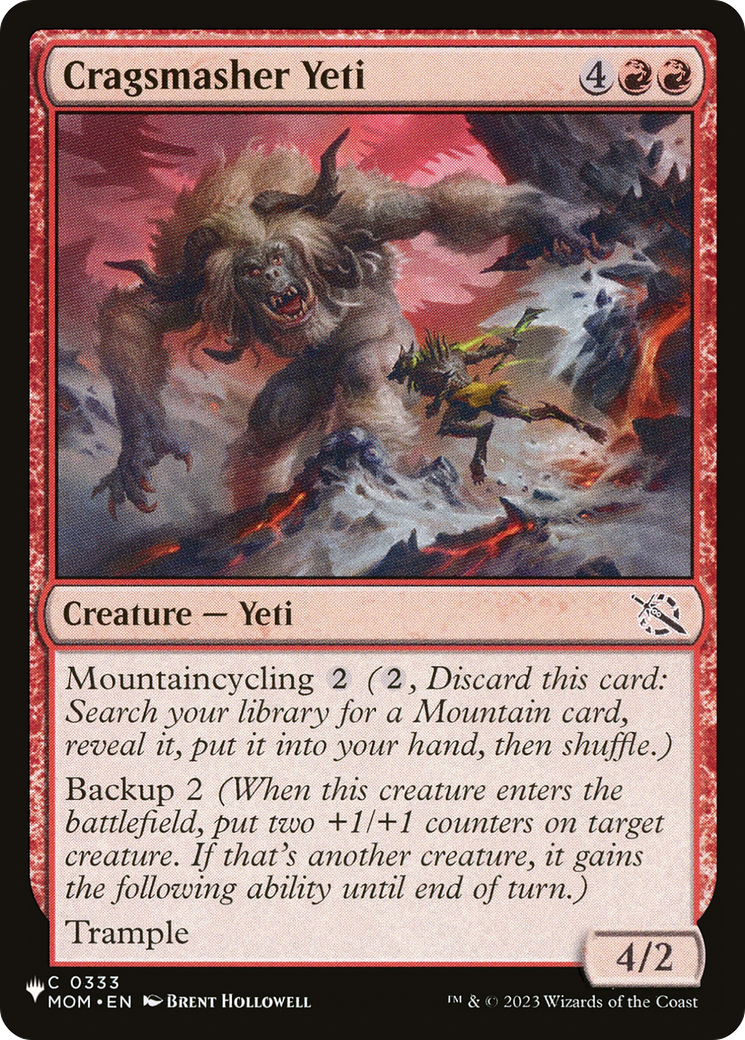 Cragsmasher Yeti [The List] | Cards and Coasters CA