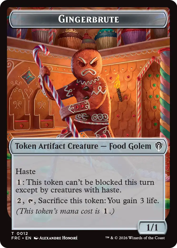 Gingerbrute // Myr Double-Sided Token [Reality Fracture Commander Tokens] | Cards and Coasters CA