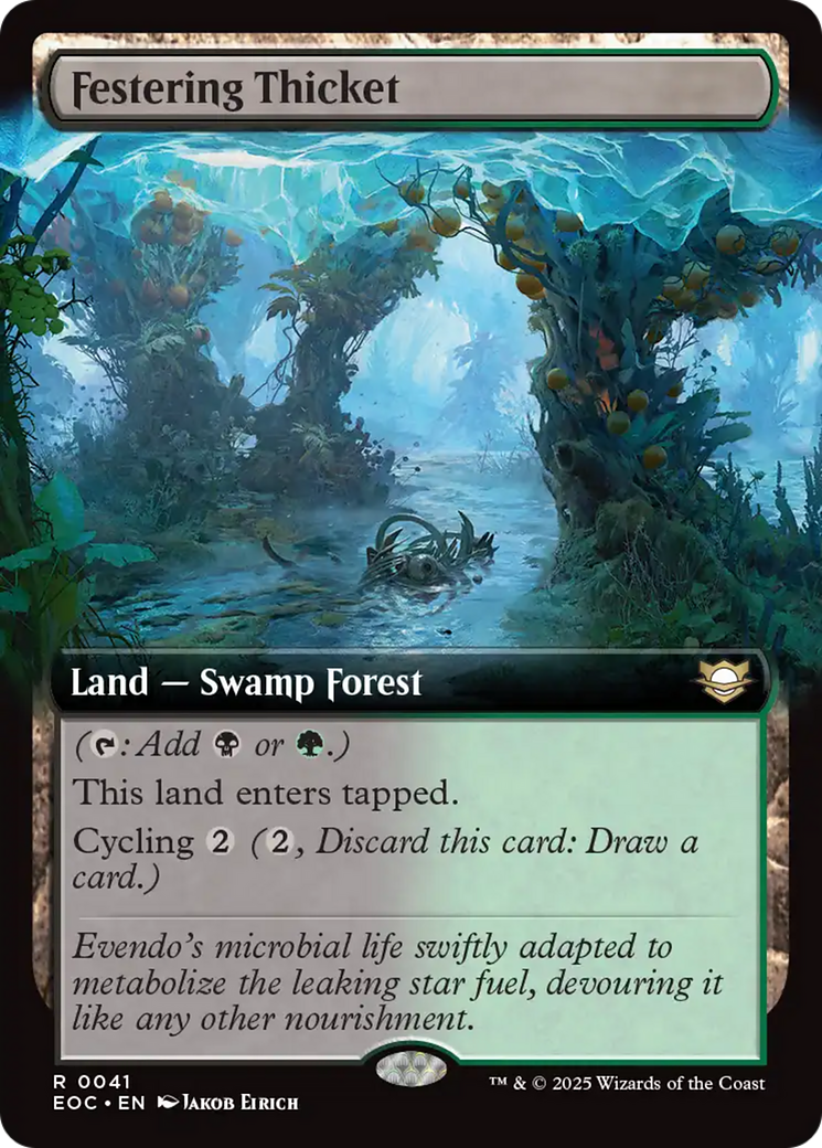 Festering Thicket (Extended Art) [Edge of Eternities Commander] | Cards and Coasters CA