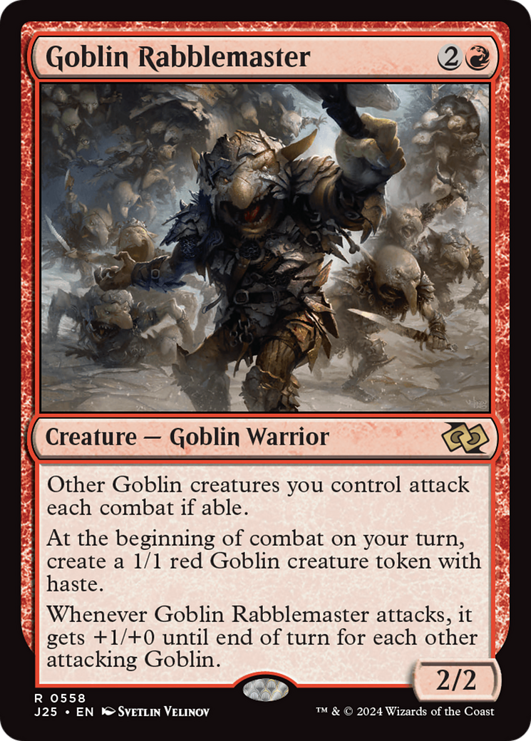 Goblin Rabblemaster [Foundations Jumpstart] | Cards and Coasters CA