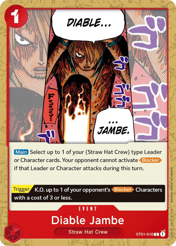 Diable Jambe [Starter Deck: Straw Hat Crew] | Cards and Coasters CA