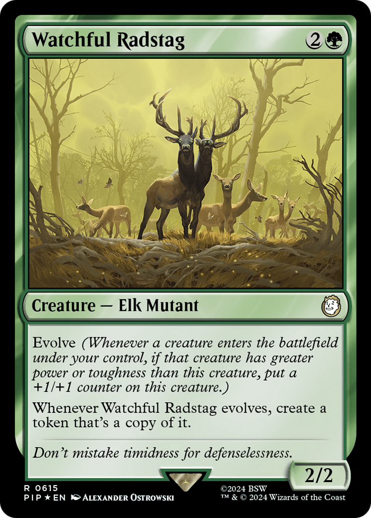 Watchful Radstag (Surge Foil) [Fallout] | Cards and Coasters CA