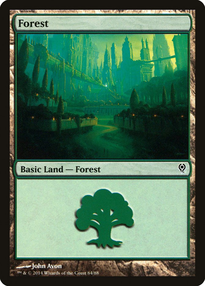 Forest (84) [Duel Decks: Jace vs. Vraska] | Cards and Coasters CA