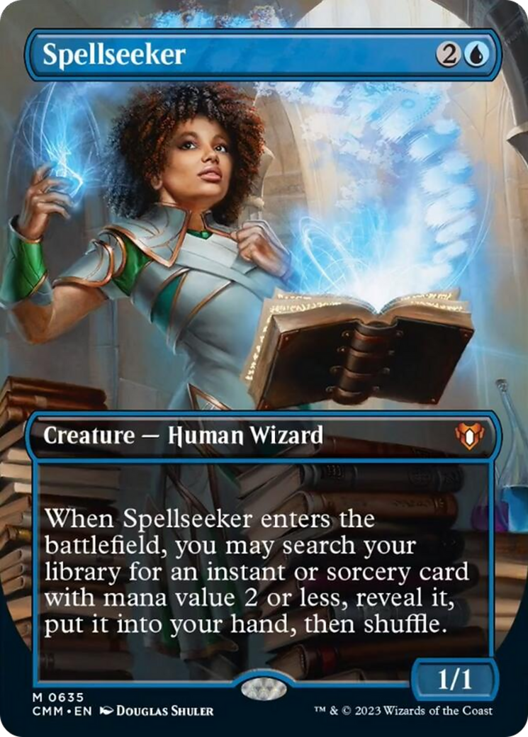 Spellseeker (Borderless Alternate Art) [Commander Masters] | Cards and Coasters CA