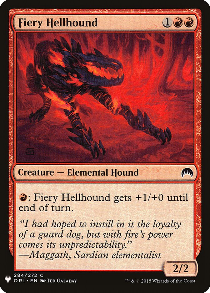 Fiery Hellhound [Mystery Booster] | Cards and Coasters CA