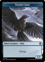 Storm Crow // Frog Lizard Double-Sided Token [Bloomburrow Commander Tokens] | Cards and Coasters CA