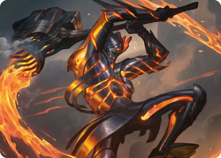 Forgehammer Centurion Art Card [Phyrexia: All Will Be One Art Series] | Cards and Coasters CA