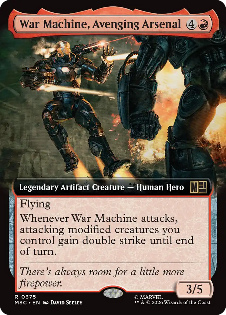 War Machine, Avenging Arsenal (Extended Art) [Marvel Super Heroes Commander] | Cards and Coasters CA