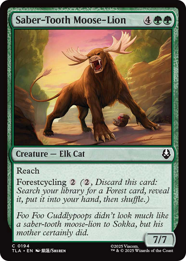 Saber-Tooth Moose-Lion [Avatar: The Last Airbender] | Cards and Coasters CA