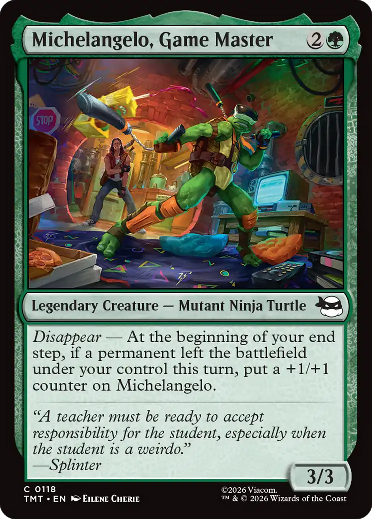 Michelangelo, Game Master [Teenage Mutant Ninja Turtles] | Cards and Coasters CA