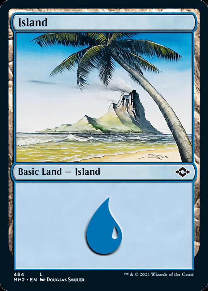 Island (484) (Foil Etched) [Modern Horizons 2] | Cards and Coasters CA