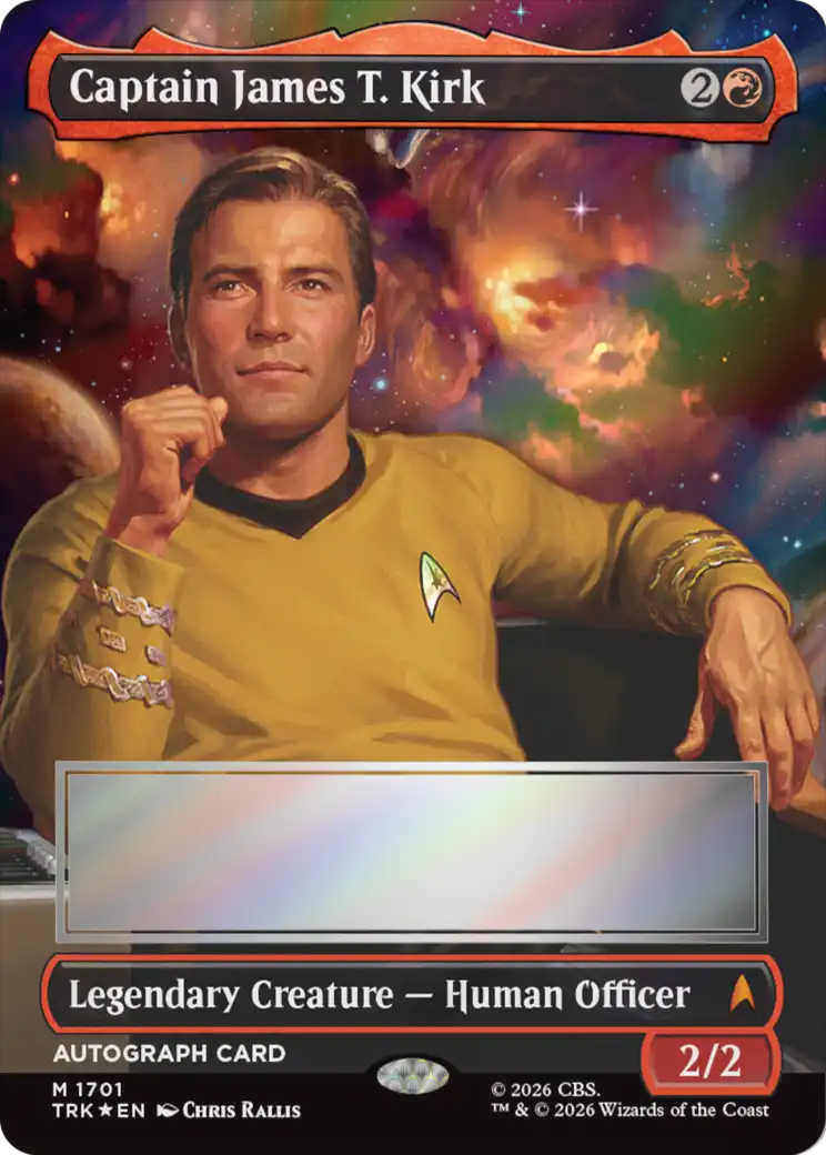 Captain James T. Kirk (Borderless) (Signed) [Star Trek] | Cards and Coasters CA