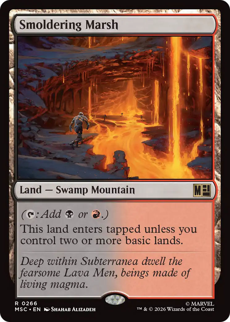 Smoldering Marsh [Marvel Super Heroes Commander] | Cards and Coasters CA