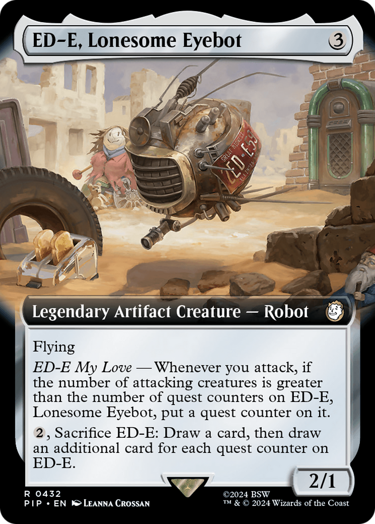 ED-E, Lonesome Eyebot (Extended Art) [Fallout] | Cards and Coasters CA