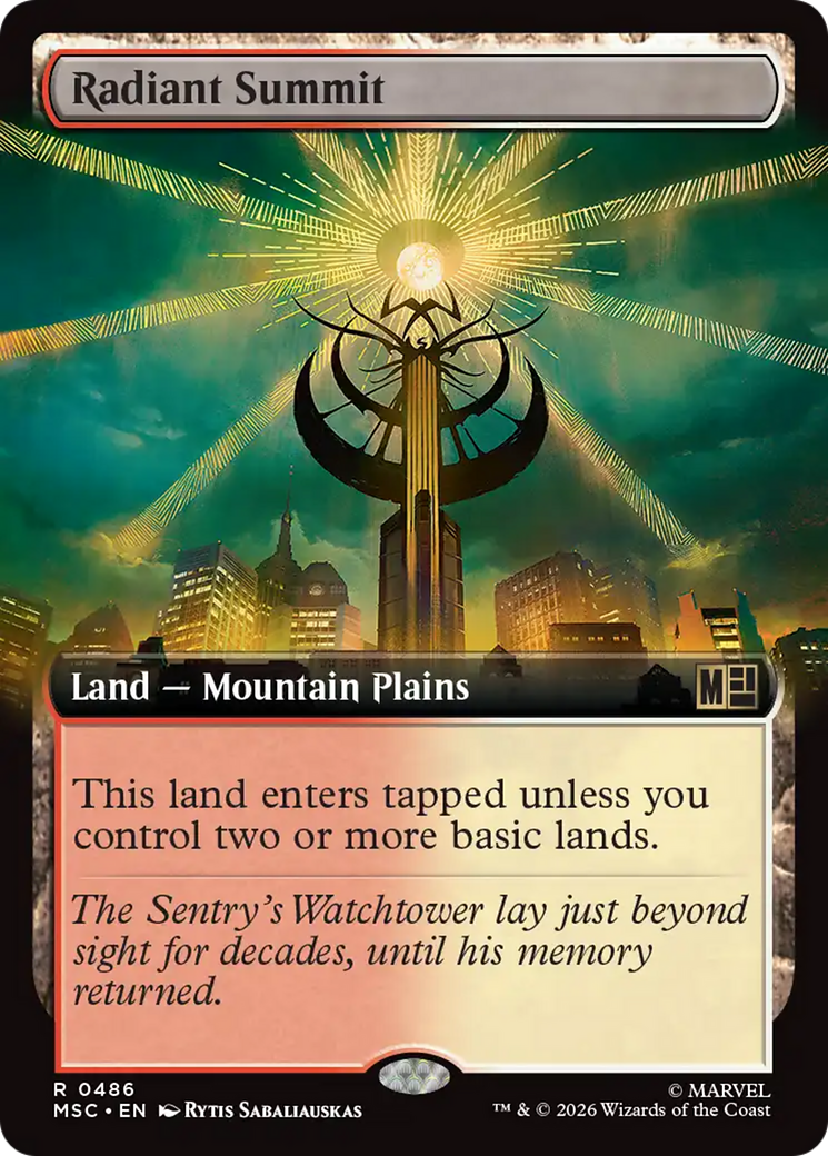 Radiant Summit (Extended Art) [Marvel Super Heroes Commander] | Cards and Coasters CA