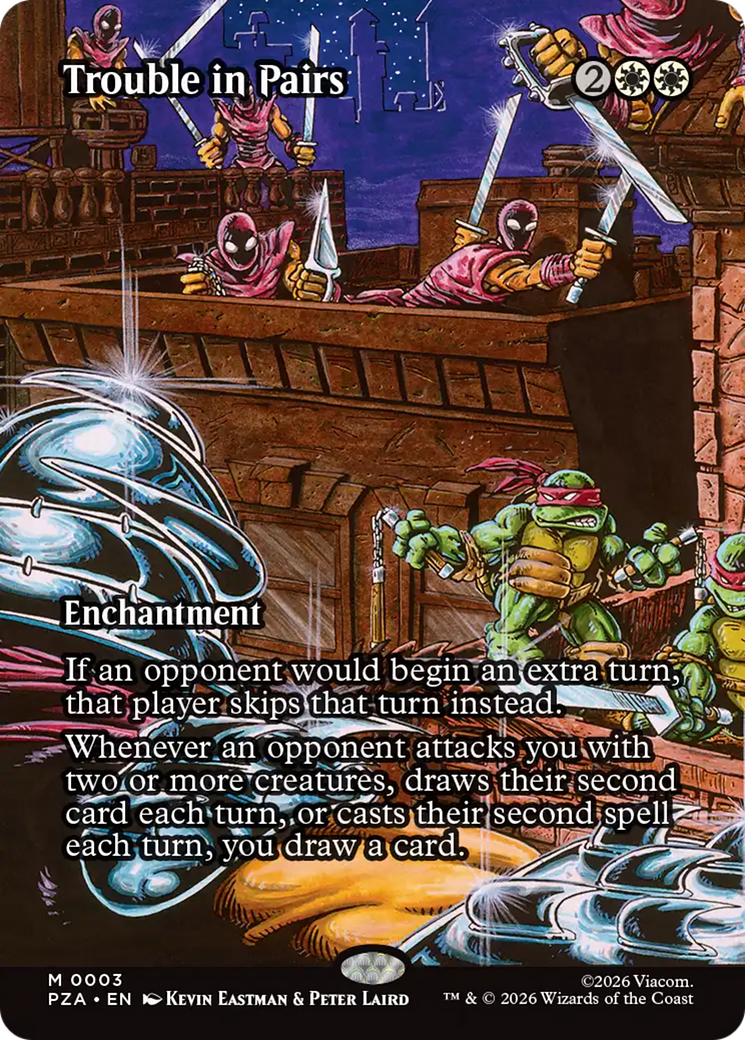 Trouble in Pairs (Borderless) [Teenage Mutant Ninja Turtles Eternal-Legal] | Cards and Coasters CA