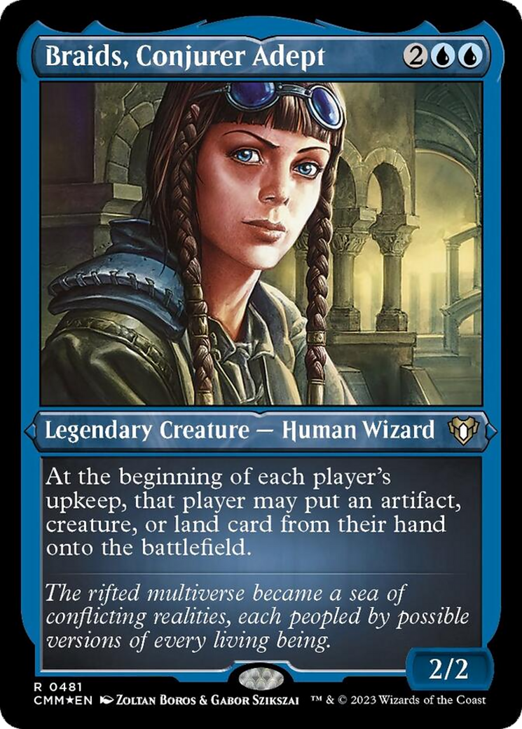 Braids, Conjurer Adept (Foil Etched) [Commander Masters] | Cards and Coasters CA