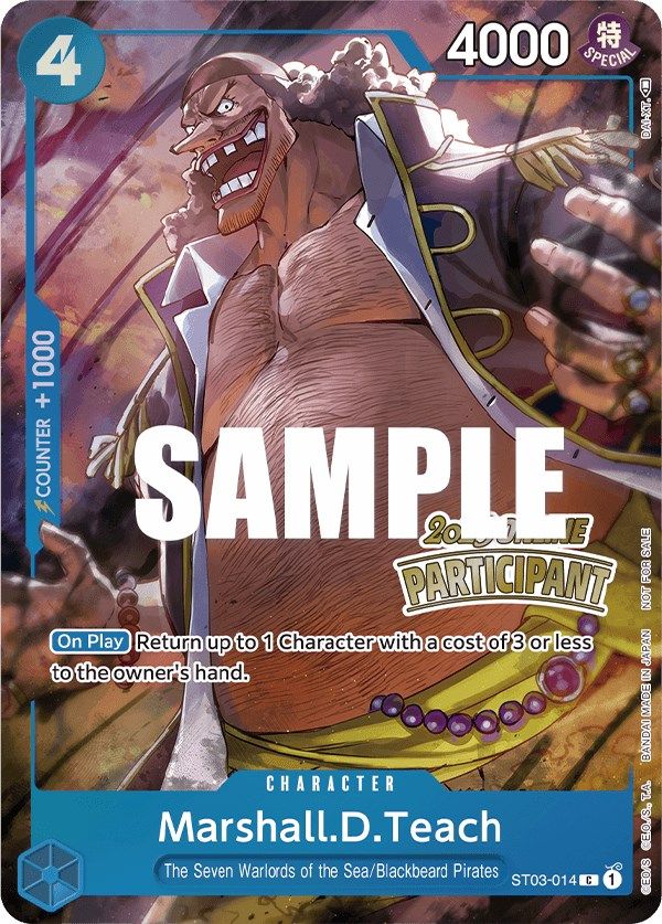 Marshall.D.Teach (Online Regional 2023) [Participant] [One Piece Promotion Cards] | Cards and Coasters CA