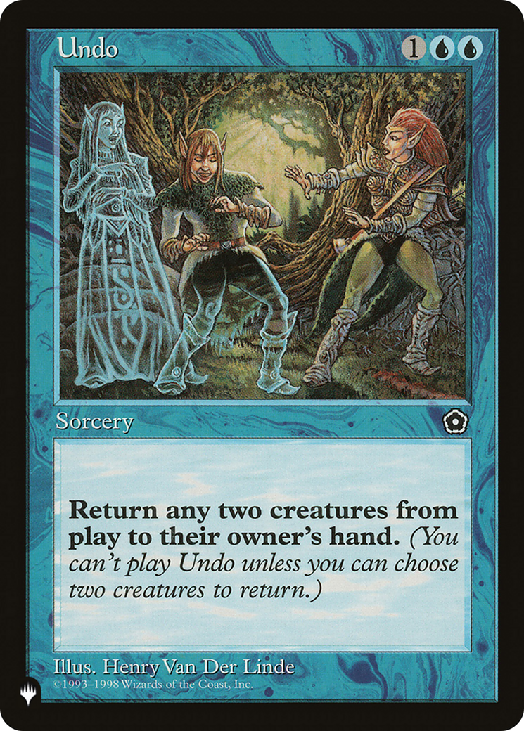 Undo [The List Reprints] | Cards and Coasters CA