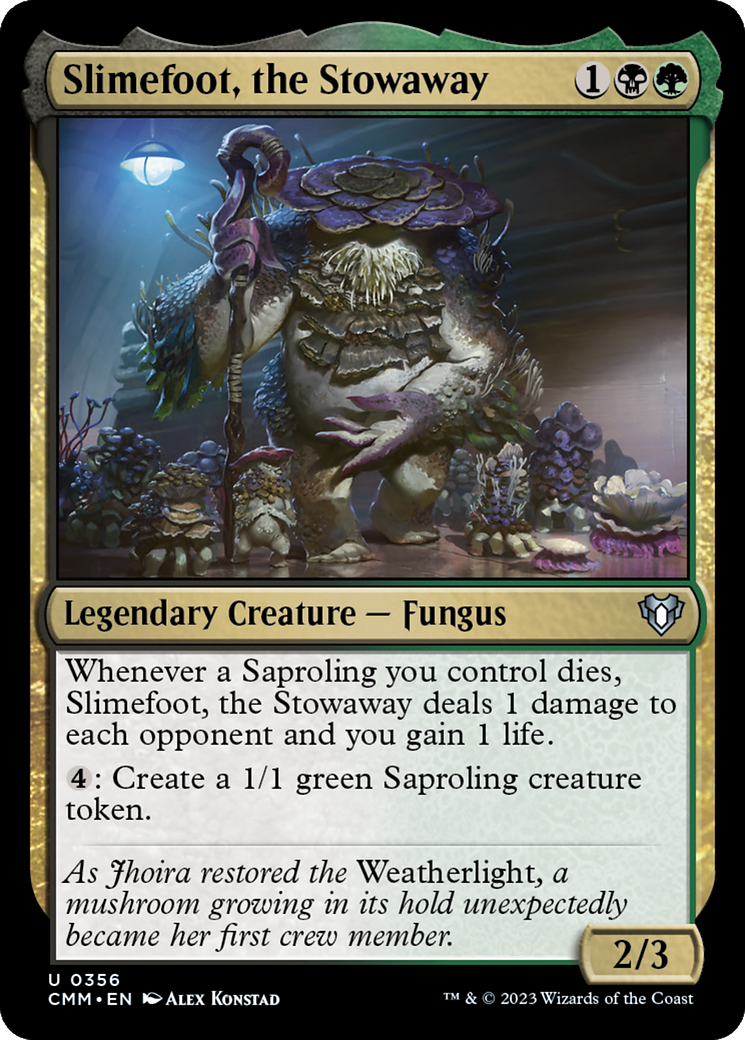Slimefoot, the Stowaway [Commander Masters] | Cards and Coasters CA