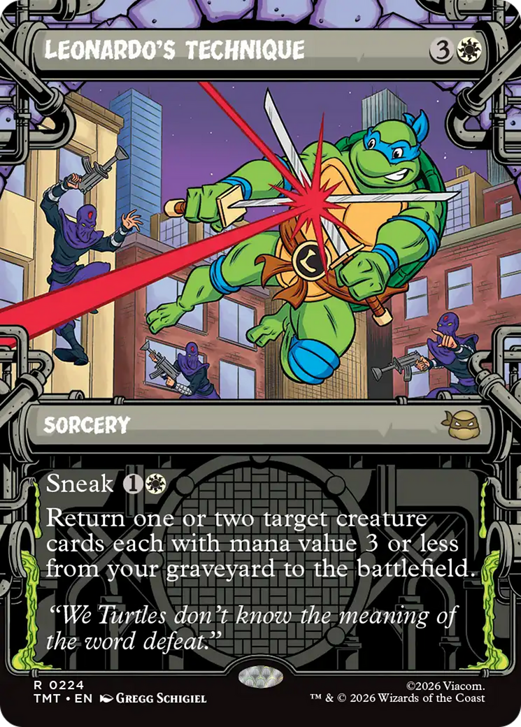 Leonardo's Technique (Showcase) [Teenage Mutant Ninja Turtles] | Cards and Coasters CA