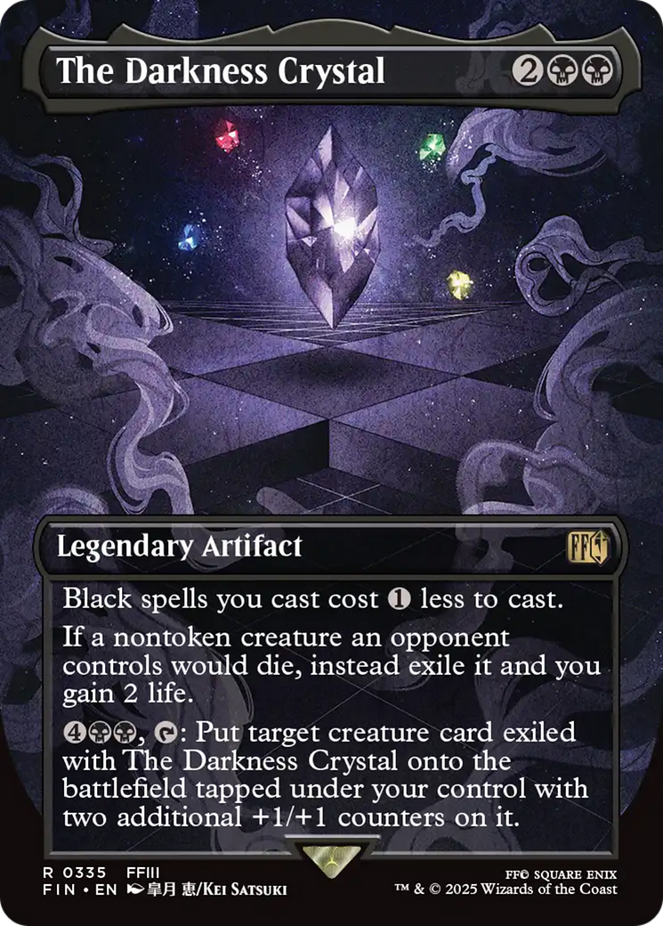 The Darkness Crystal (Borderless) [FINAL FANTASY] | Cards and Coasters CA