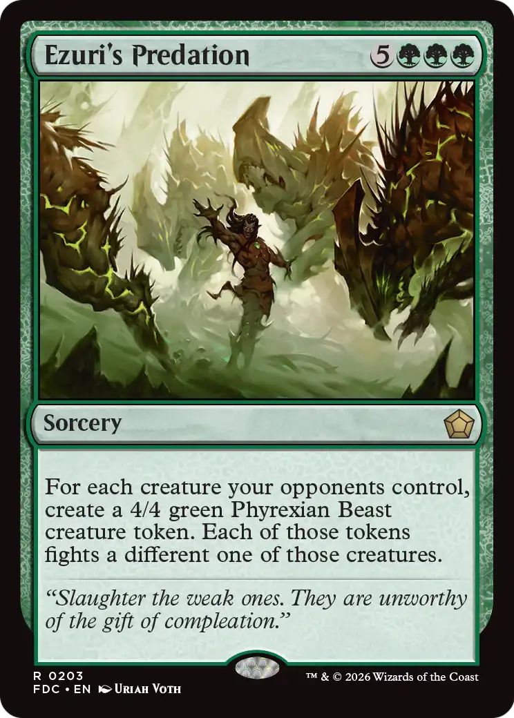 Ezuri's Predation [Foundations Commander] | Cards and Coasters CA