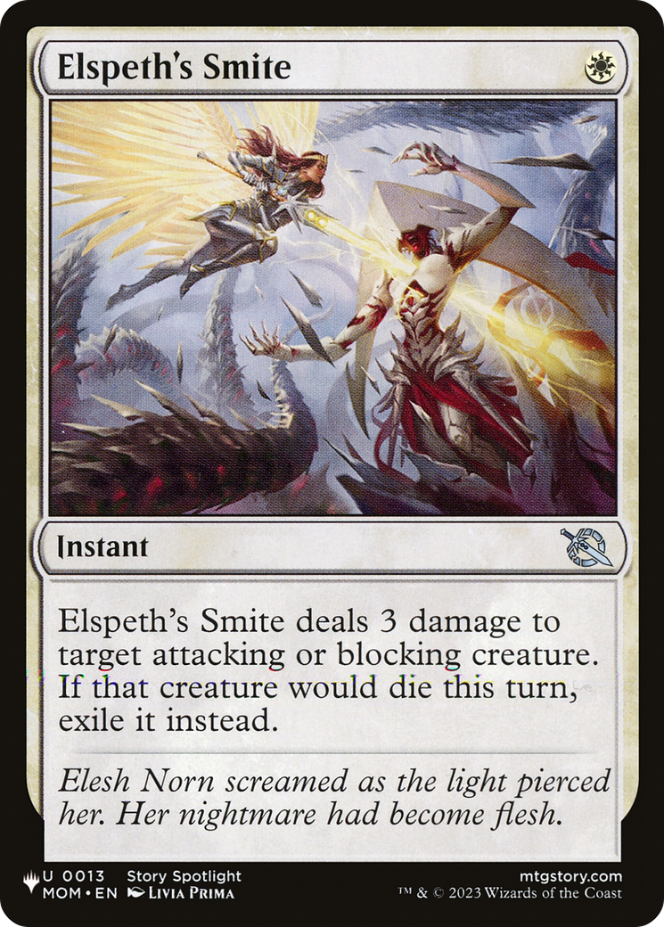 Elspeth's Smite [The List Reprints] | Cards and Coasters CA