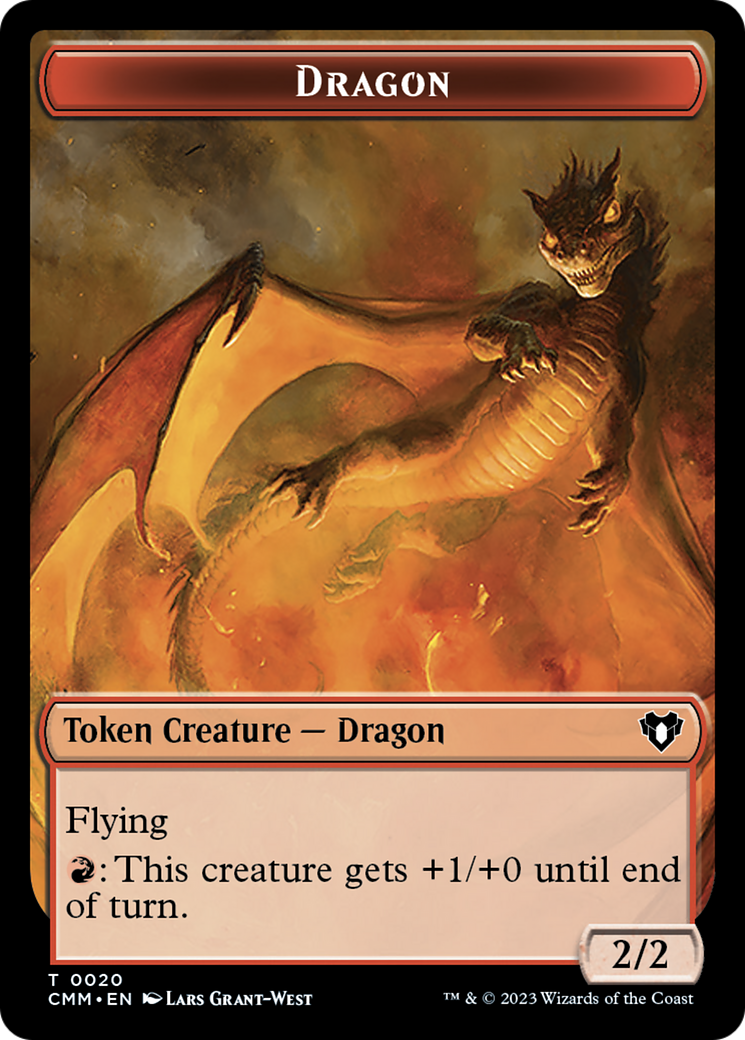 Servo // Dragon (0020) Double-Sided Token [Commander Masters Tokens] | Cards and Coasters CA