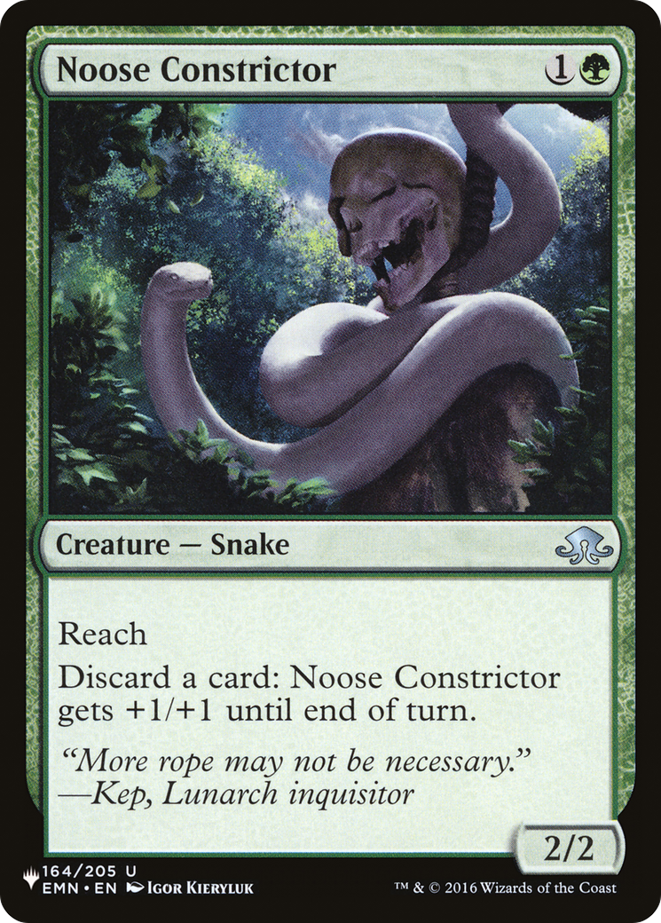 Noose Constrictor [The List Reprints] | Cards and Coasters CA