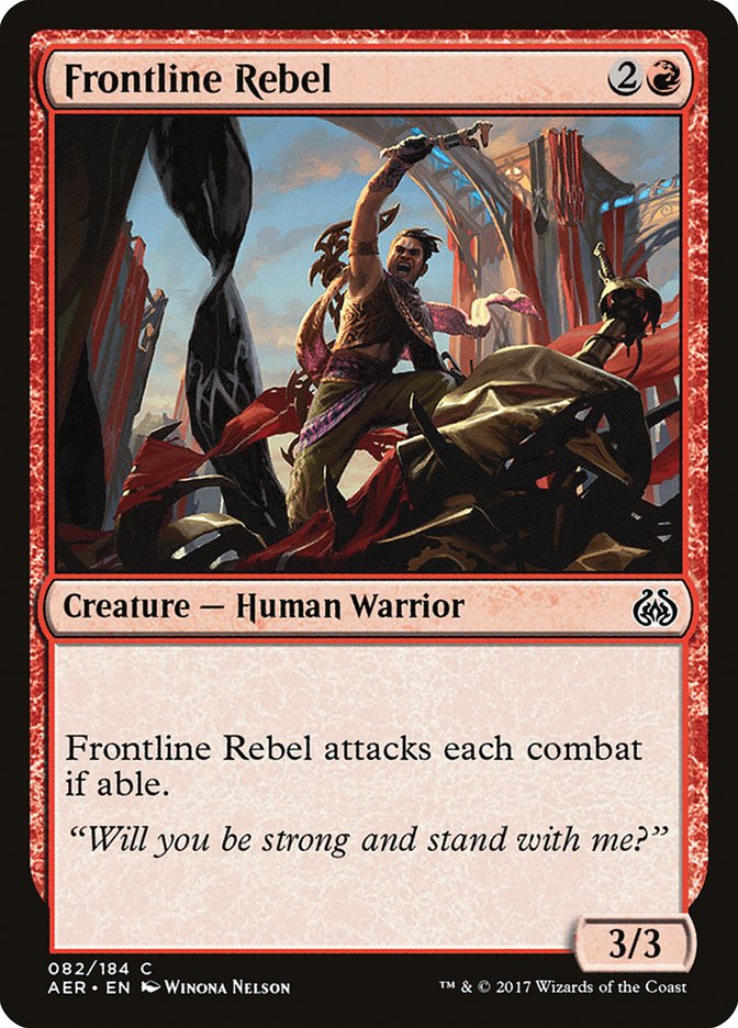 Frontline Rebel [Aether Revolt] | Cards and Coasters CA