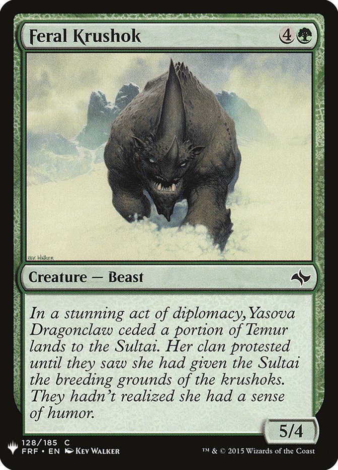 Feral Krushok [Mystery Booster] | Cards and Coasters CA