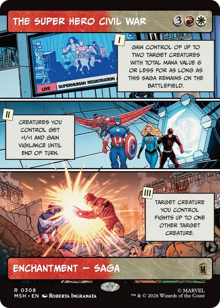 The Super Hero Civil War (Borderless) [Marvel Super Heroes] | Cards and Coasters CA