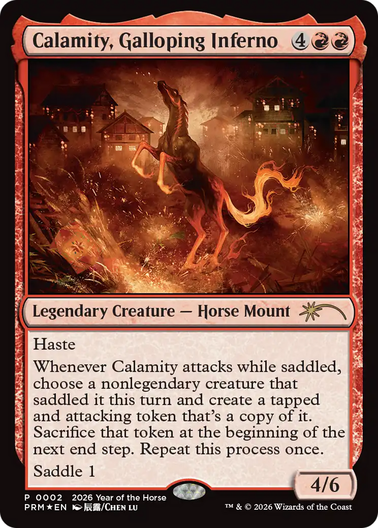 Calamity, Galloping Inferno (Year of the Horse 2026) [Standard Showdown Promos] | Cards and Coasters CA