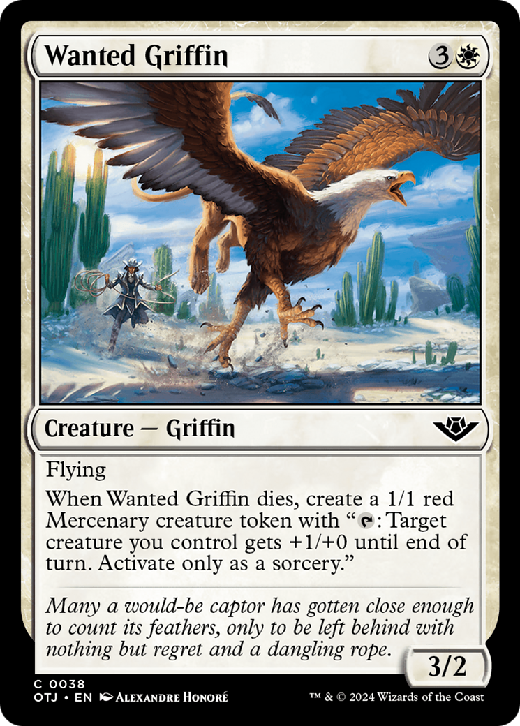 Wanted Griffin [Outlaws of Thunder Junction] | Cards and Coasters CA