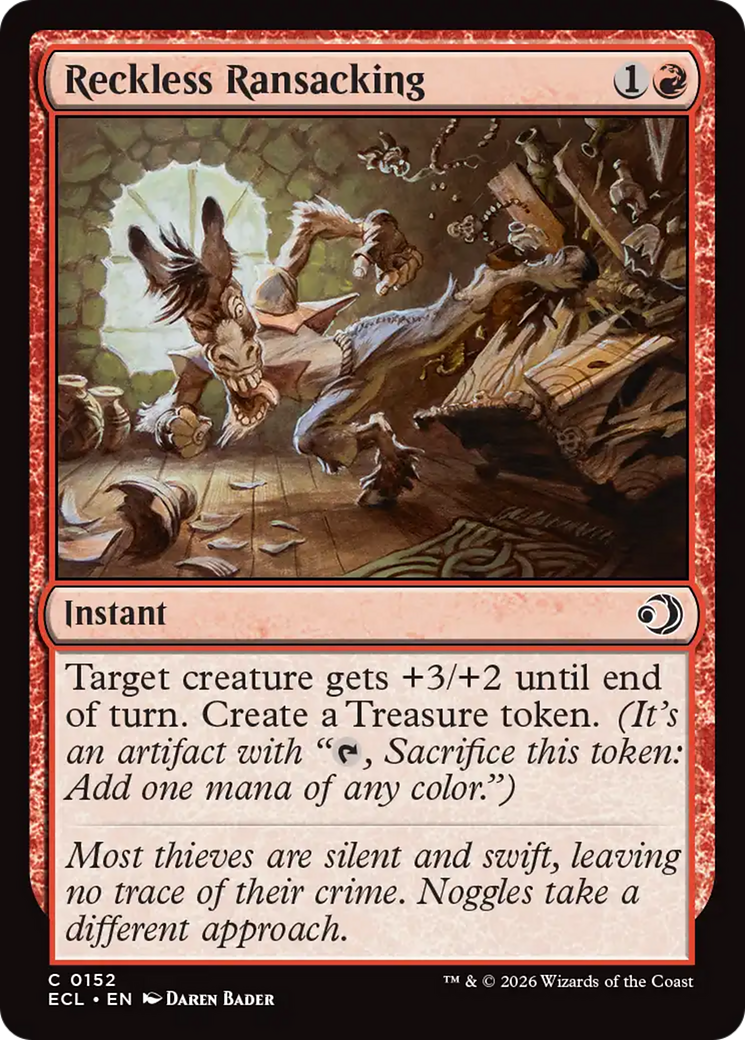 Reckless Ransacking [Lorwyn Eclipsed] | Cards and Coasters CA