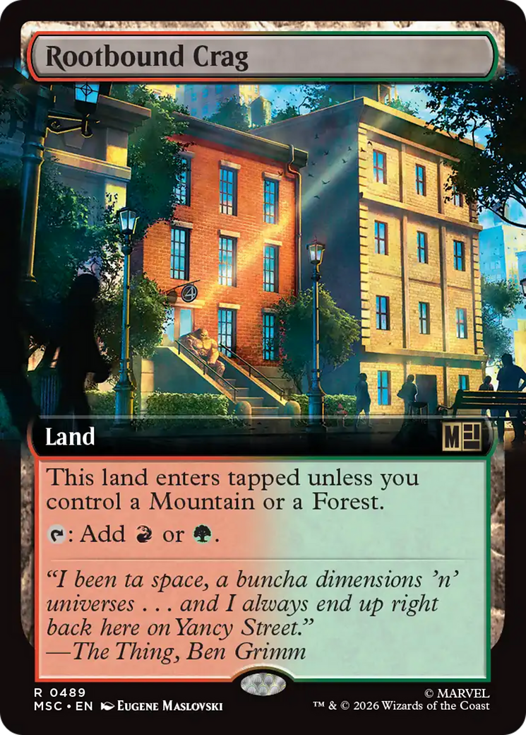 Rootbound Crag (Extended Art) [Marvel Super Heroes Commander] | Cards and Coasters CA