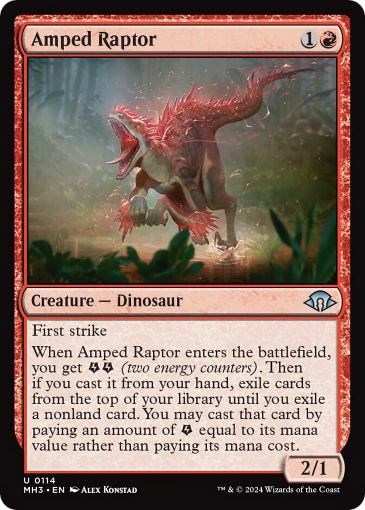 Amped Raptor [Modern Horizons 3] | Cards and Coasters CA