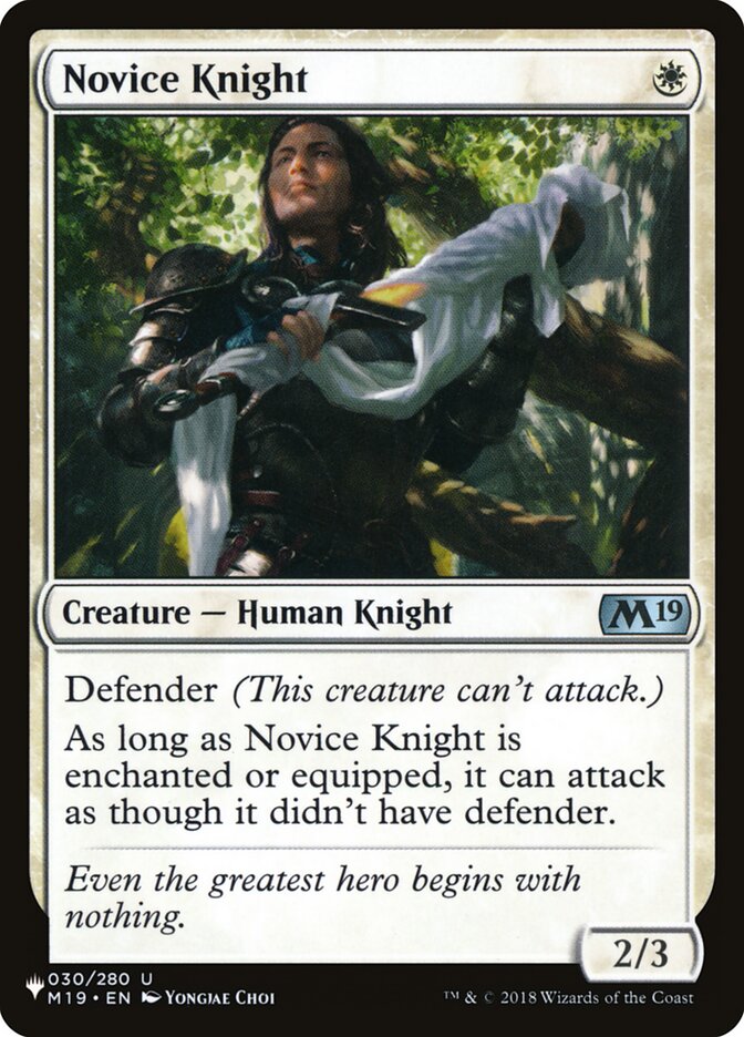Novice Knight [The List] | Cards and Coasters CA