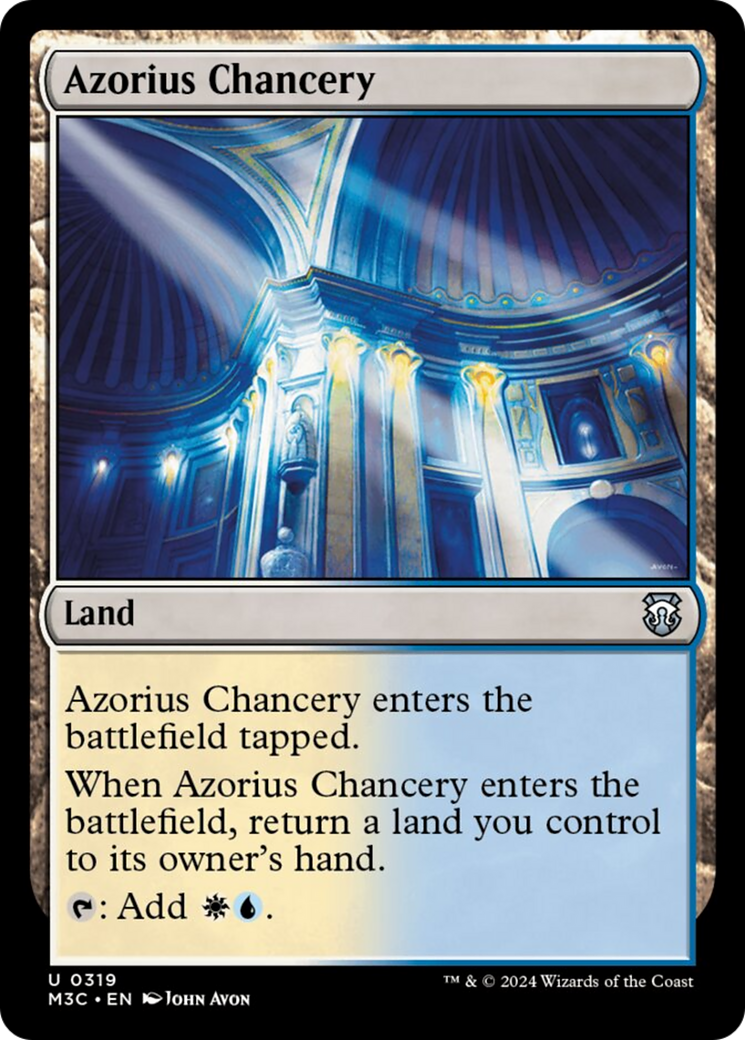 Azorius Chancery (Ripple Foil) [Modern Horizons 3 Commander] | Cards and Coasters CA