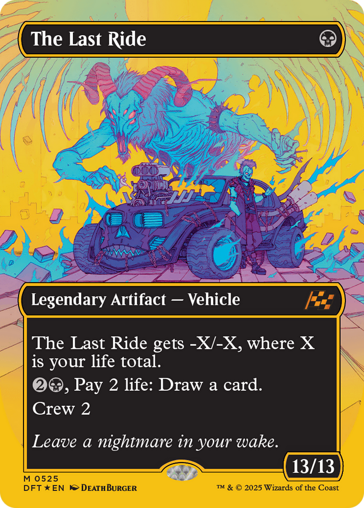 The Last Ride (Borderless) (First-Place Foil) [Aetherdrift] | Cards and Coasters CA